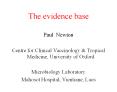 The evidence base PowerPoint PPT Presentation