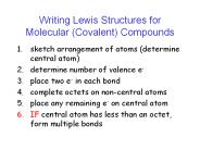 Writing Lewis Structures for Molecular (Covalent) Compounds