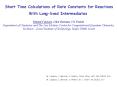 Short Time Calculations of Rate Constants for Reactions PowerPoint PPT Presentation