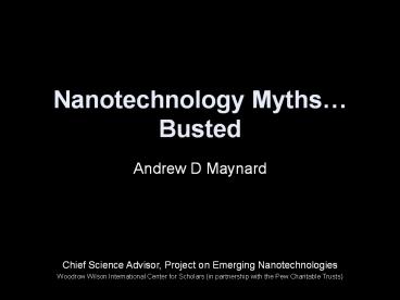 Nanotechnology Myths Busted