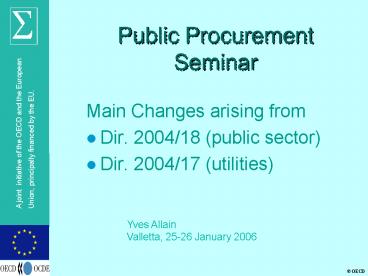 Public Procurement Seminar