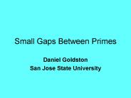 Small Gaps Between Primes