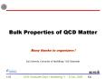 Bulk Properties of QCD Matter PowerPoint PPT Presentation