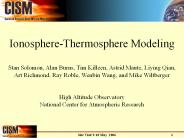 Ionosphere-Thermosphere Modeling