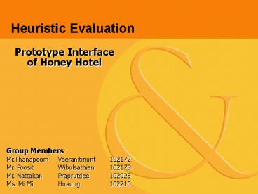 Heuristic Evaluation