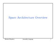 Sparc Architecture Overview