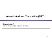 Network Address Translation (NAT)