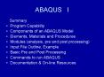 ABAQUS I PowerPoint PPT Presentation