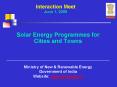 Solar Energy Programmes for PowerPoint PPT Presentation