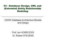 03 - Database Design, UML and (Extended) Entity Relationship Modeling