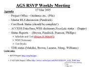 AGS RSVP Weekly Meeting