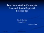 Instrumentation Concepts Ground-based Optical Telescopes