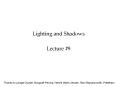 Lighting and Shadows PowerPoint PPT Presentation