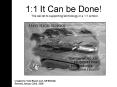 1:1 It Can be Done PowerPoint PPT Presentation