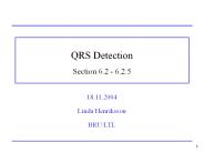 QRS Detection Section 6.2 - 6.2.5