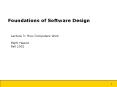 Foundations of Software Design PowerPoint PPT Presentation
