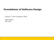 Foundations of Software Design