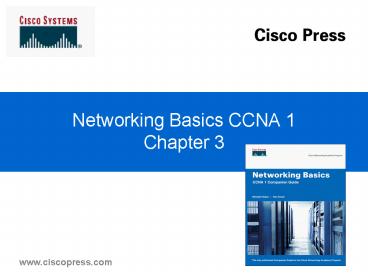 Networking Basics CCNA 1 Chapter 3