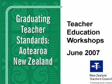 Teacher Education Workshops