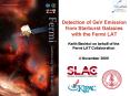 Detection of GeV Emission from Starburst Galaxies with the Fermi LAT PowerPoint PPT Presentation