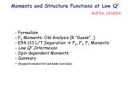 Moments and Structure Functions at Low Q2