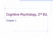 Cognitive Psychology, 2nd Ed.