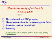 Simulation study of e-cloud in KEK-B LER