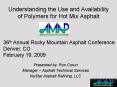 Understanding the Use and Availability of Polymers for Hot Mix Asphalt PowerPoint PPT Presentation