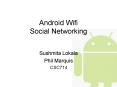 Android Wifi Social Networking PowerPoint PPT Presentation
