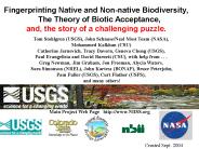 Fingerprinting Native and Non-native Biodiversity,   The Theory of Biotic Acceptance, and, the story of a challenging puzzle.