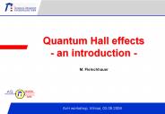 Quantum Hall effects - an introduction -