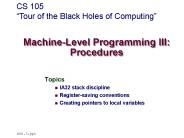 Machine-Level Programming III: Procedures