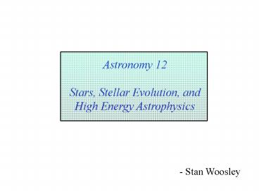 Astronomy 12