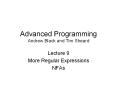 Advanced Programming Andrew Black and Tim Sheard PowerPoint PPT Presentation