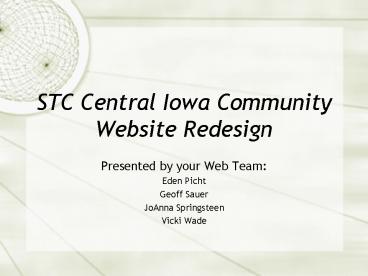 STC Central Iowa Community Website Redesign