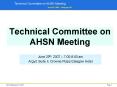 Technical Committee on AHSN Meeting PowerPoint PPT Presentation