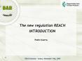 The new regulation REACH INTRODUCTION PowerPoint PPT Presentation
