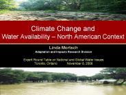 Climate Change and Water Availability 