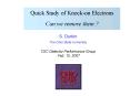 Quick Study of Knock-on Electrons PowerPoint PPT Presentation
