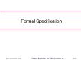 Formal Specification PowerPoint PPT Presentation