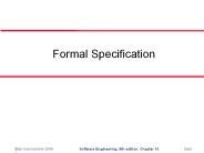 Formal Specification