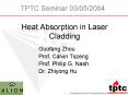Heat Absorption in Laser Cladding PowerPoint PPT Presentation