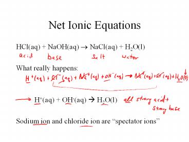 Net Ionic Equations