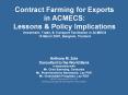 Contract Farming for Exports in ACMECS: Lessons PowerPoint PPT Presentation
