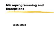 Microprogramming and Exceptions