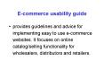 E-commerce usability guide PowerPoint PPT Presentation
