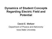 Dynamics of Student Concepts Regarding Electric Field and Potential