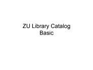 ZU Library Catalog Basic
