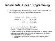 Incremental Linear Programming