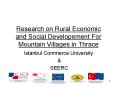 Research on Rural Economic and Social Developement For Mountain Villages in Thrace PowerPoint PPT Presentation